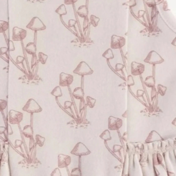 Kate Quinn SPAGHETTI TIE BALLERINA TOP | MAUVE MUSHROOMS RAW EDGE ORGANIC
COTTON - Picture 3 of 5